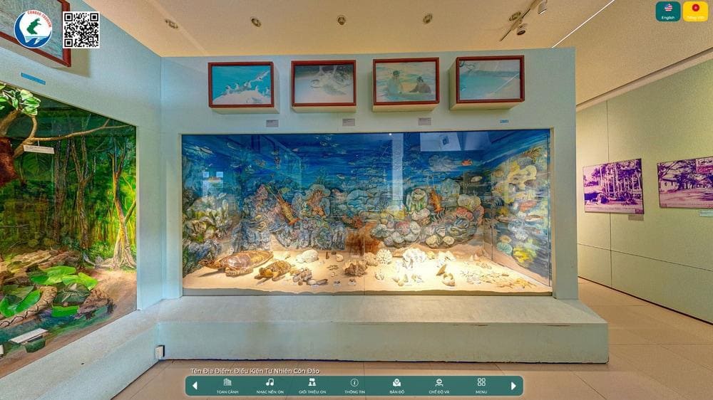 Không gian trưng bày chủ đề “Côn Đảo - Thiên nhiên và con người” (Nguồn: Du lịch Côn Đảo 360°)